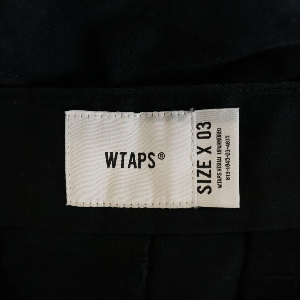 WTAPS(ダブルタップス) 24SS WRKT2001/TROUSERS/CTPL. TWILL コットンツイル トラウザーズパンツ ブラック 241TQDT-PTM02
