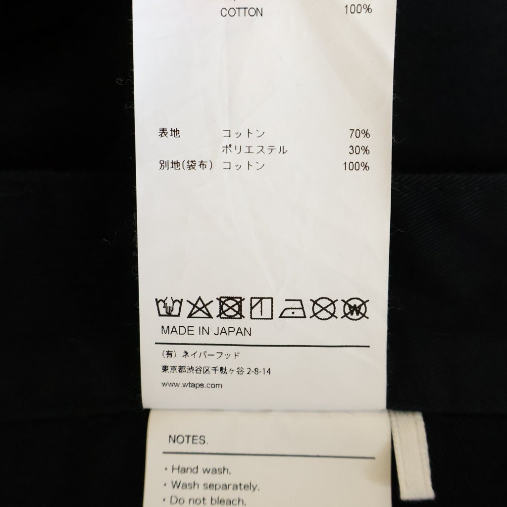 WTAPS(ダブルタップス) 24SS WRKT2001/TROUSERS/CTPL. TWILL コットンツイル トラウザーズパンツ ブラック 241TQDT-PTM02
