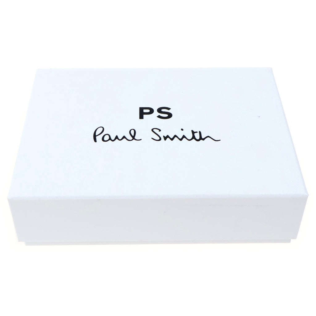 Paul Smith(ポールスミス) ロゴ刻印 牛革 レザーカードケース 名刺入れ ブラック 553-425
