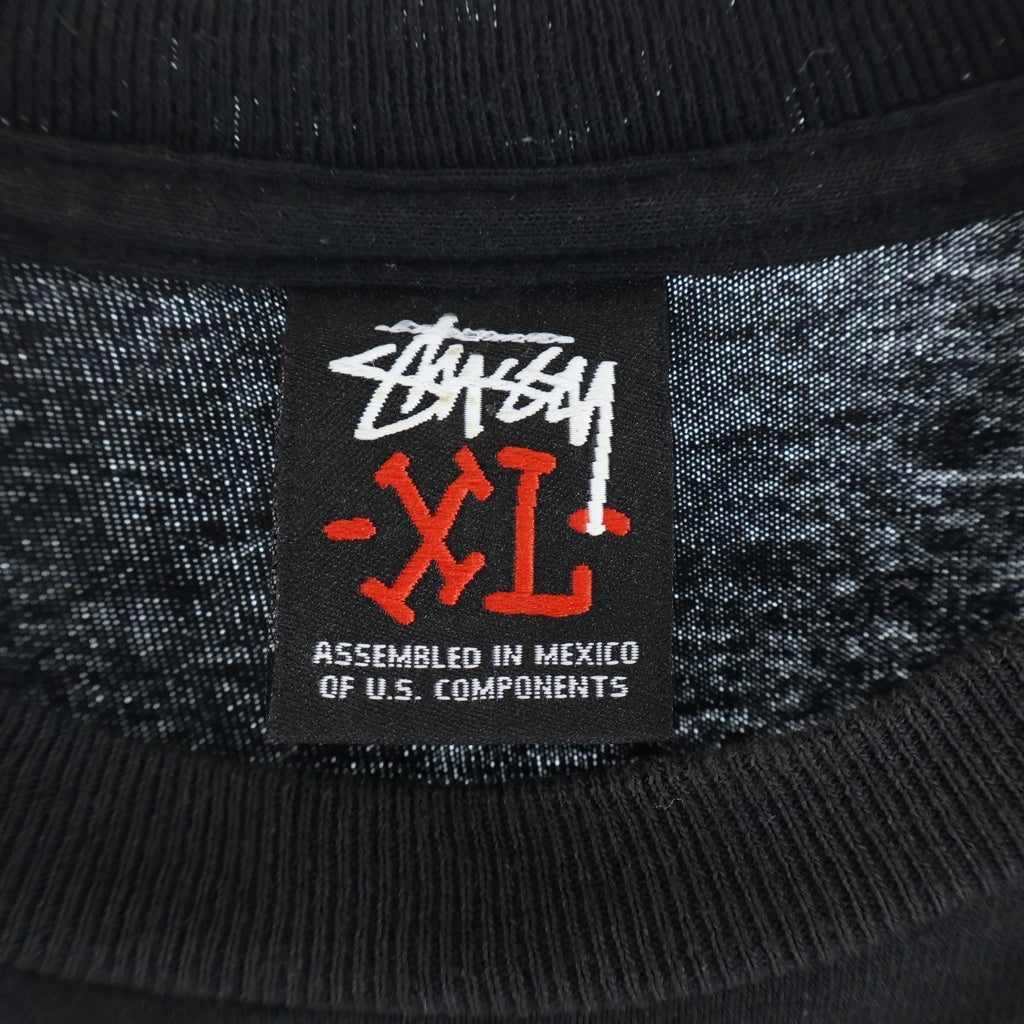 STUSSY(ステューシー) 00S VINTAGE FUTURA WORLD TOUR PLINT TEE ヴィンテージ フューチュラ ワールドツアー 両面プリント クルーネック半袖Tシャツ カットソー ブラック