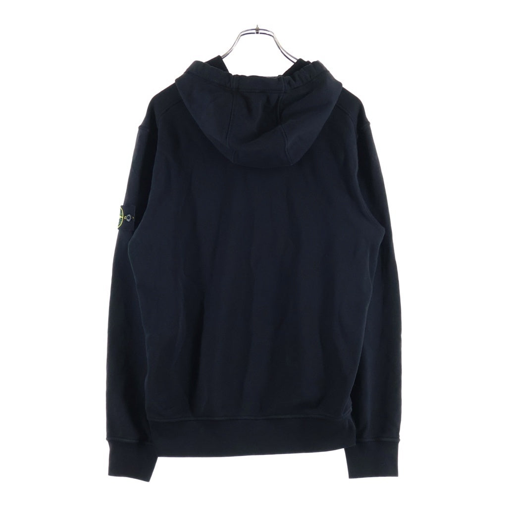 STONE ISLAND(ストーンアイランド) ORGANIC COTTON FLEECE HOODIE SWEATER アームコンパスロゴワッペン プルオーバースウェットパーカー ブラック K2S15G100062 S0051