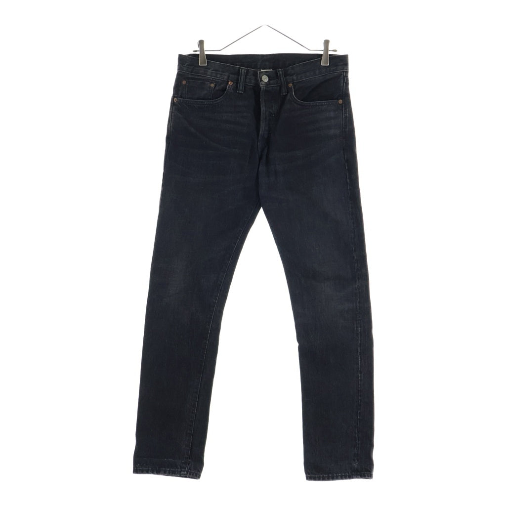RRL(ダブルアールエル) ヴィンテージ加工 ロゴパッチ ボタンフライ デニムパンツ ブラック 782611681001