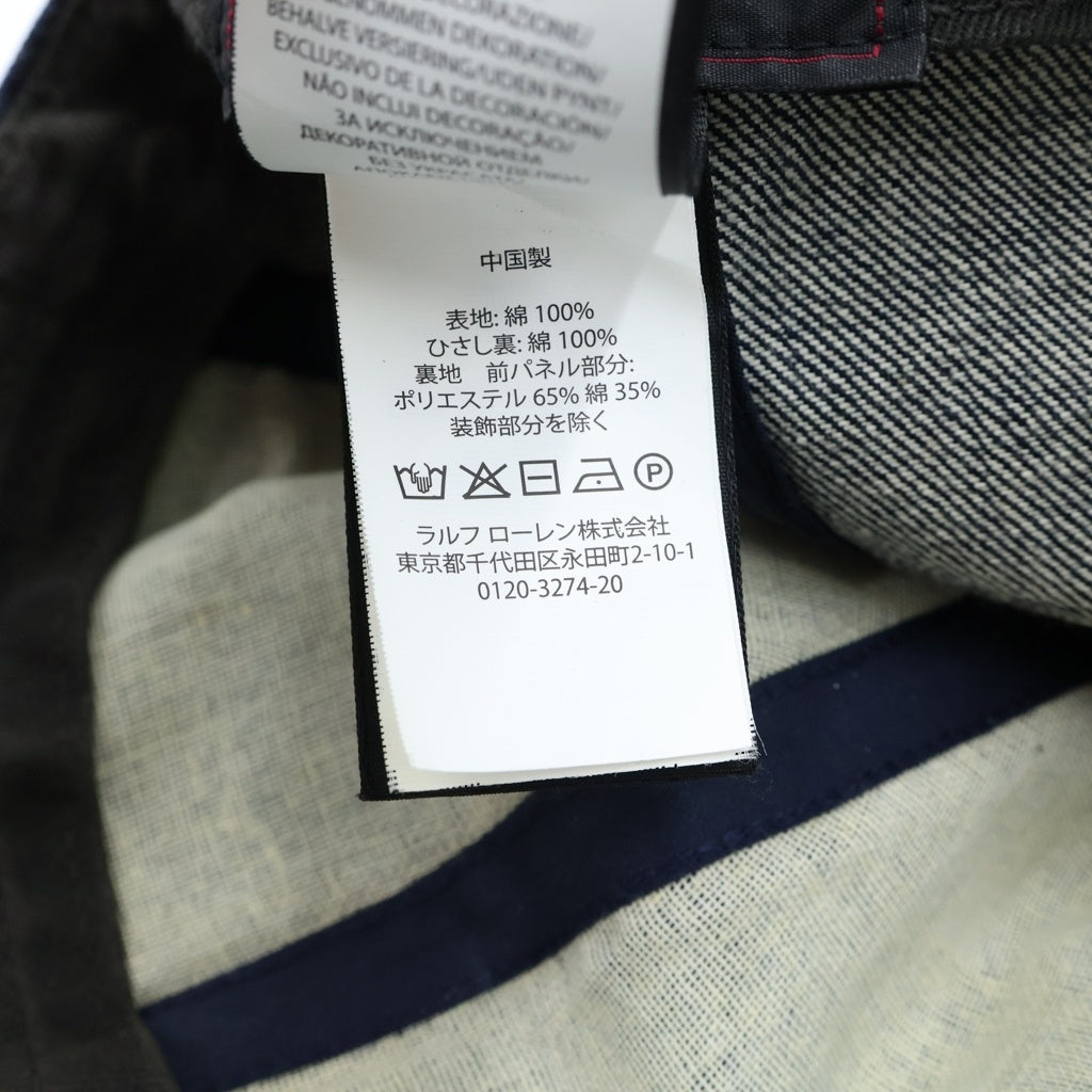 RRL(ダブルアールエル) DENIM TRUCKER CAP ロゴワッペンデニム トラッカーキャップ 帽子 インディゴ 782785604001