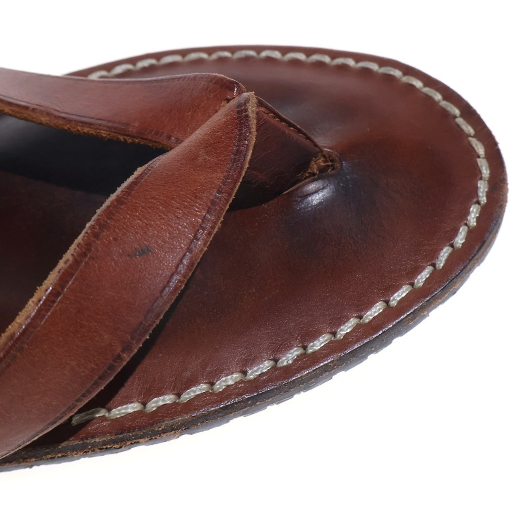 RRL(ダブルアールエル) FLIP FLOP フリップフロップ レザー サンダル ブラウン 823851453001