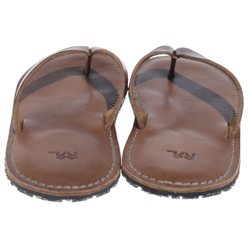 RRL(ダブルアールエル) FLIP FLOP フリップフロップ レザー サンダル ブラウン 823851453001