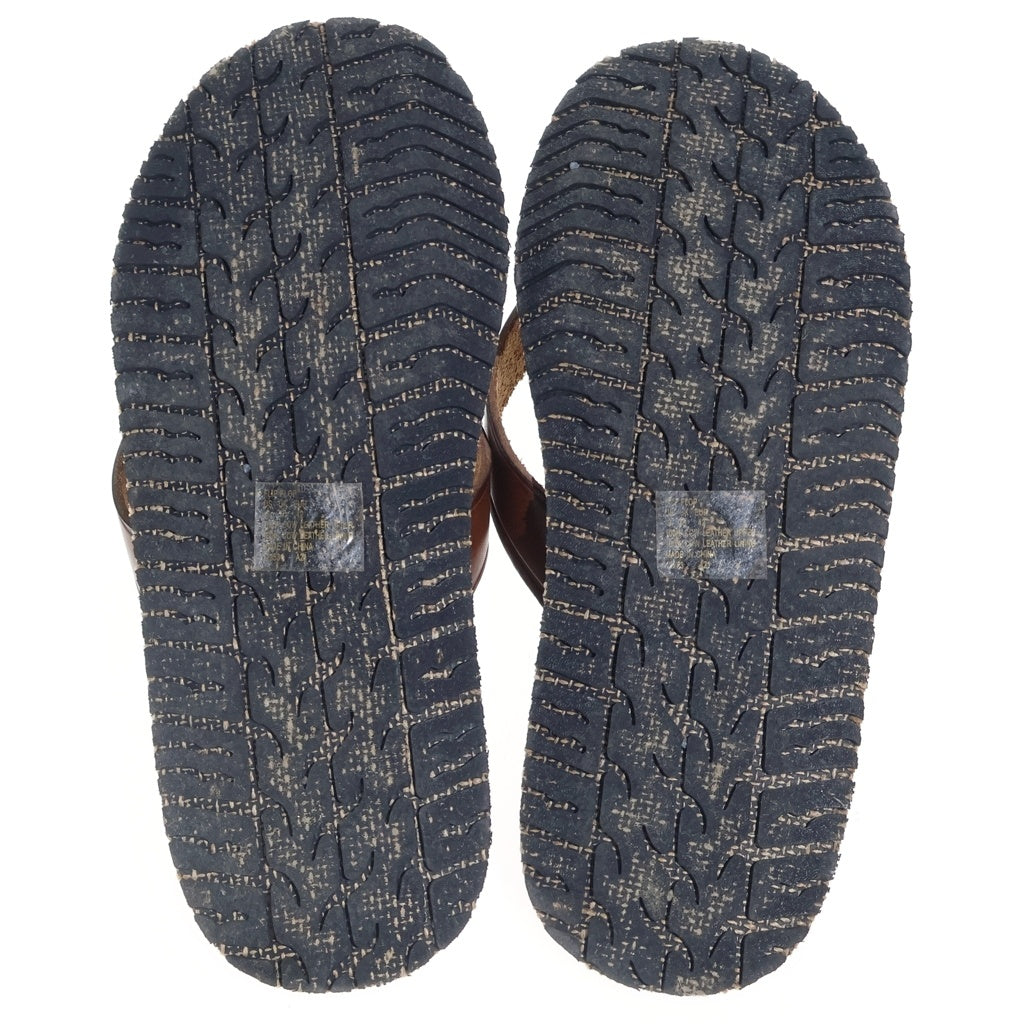 RRL(ダブルアールエル) FLIP FLOP フリップフロップ レザー サンダル ブラウン 823851453001
