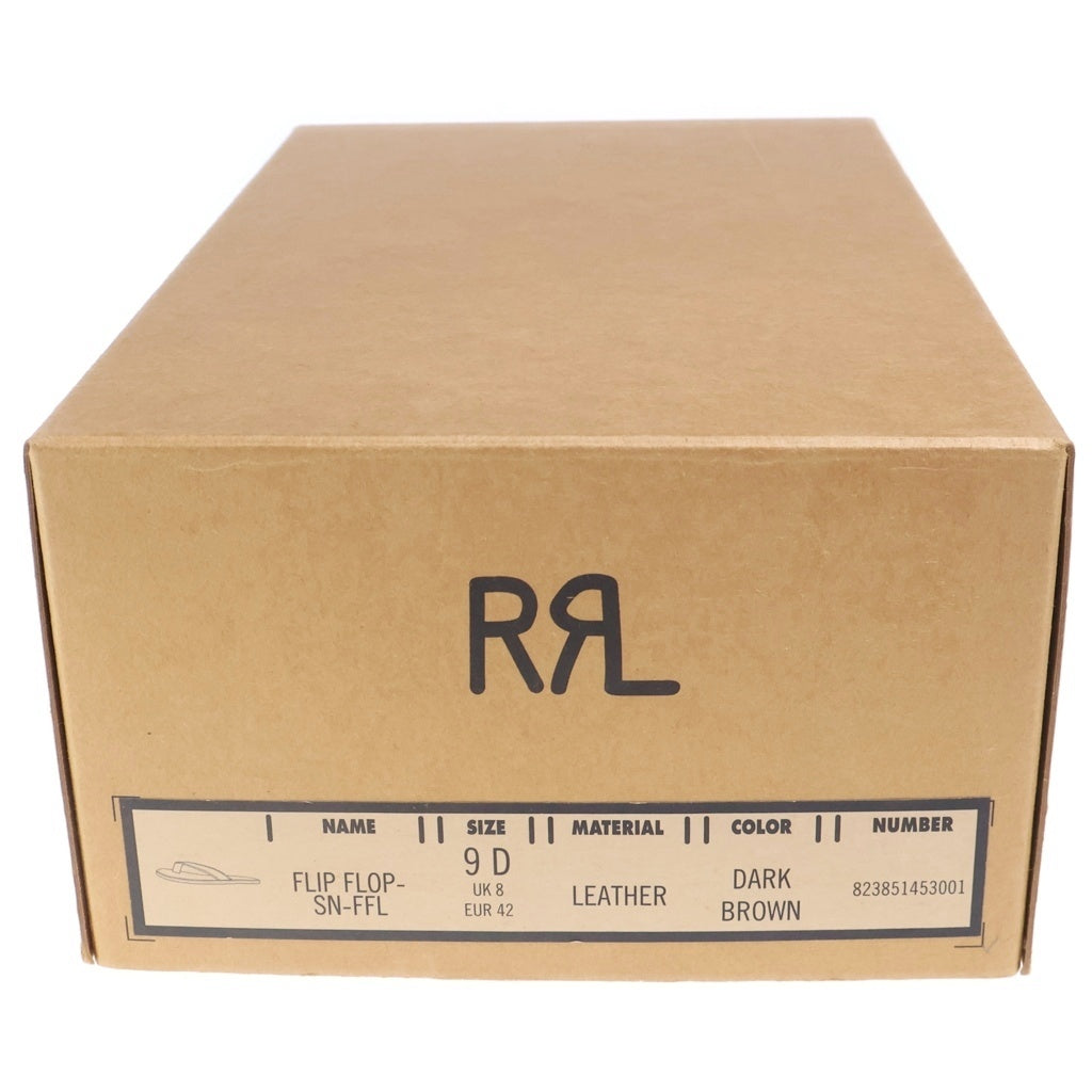 RRL(ダブルアールエル) FLIP FLOP フリップフロップ レザー サンダル ブラウン 823851453001