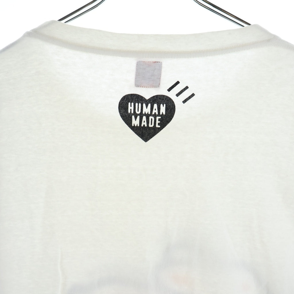 HUMAN MADE(ヒューマンメイド) 22AW RABBIT L/S T-SHIRT ラビットロゴプリント ロングスリーブ 長袖Tシャツ カットソー ホワイト