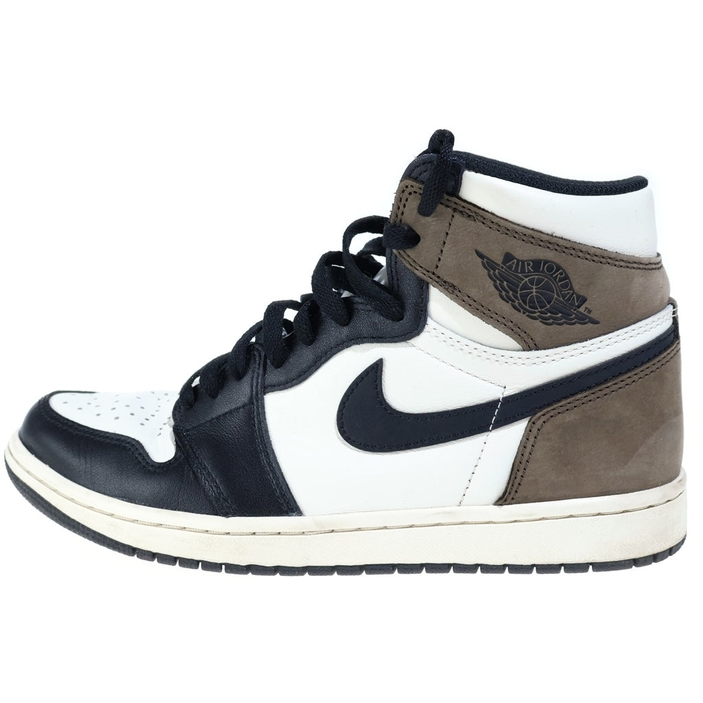 NIKE(ナイキ) AIR ORDAN HIGH Dark Mocha エアジョーダン ハイ OG ダークモカ ハイカットスニーカー シューズ ホワイト/ブラック/ブラウン US8/26.0cm 555088-105