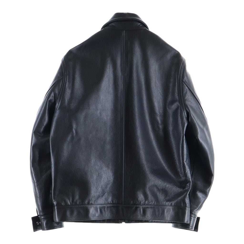 WACKO MARIA(ワコマリア) SINGLE RIDERS LEATHER JACKET 裏地 パイソン柄 シングルライダース カウレザージャケット ブラック