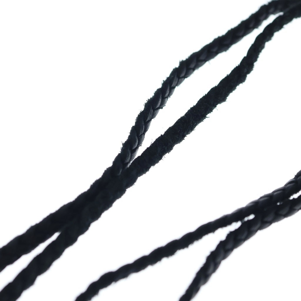 CHROME HEARTS(クロムハーツ) EWLP SBTBAND モチーフアイウェアループ Wレザーブレイド SBTバンドリング ペンダント ネックレス シルバー