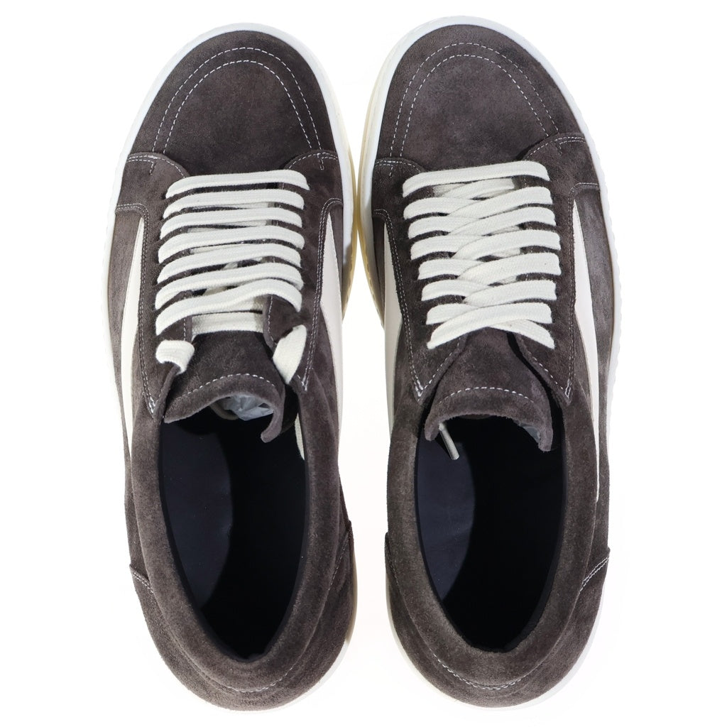 Rick Owens(リックオウエンス) LVSLCO VINTAGE SNEAKS スウェード ヴィンテージ ローカットスニーカー ブラウン/ホワイト RU02F4897