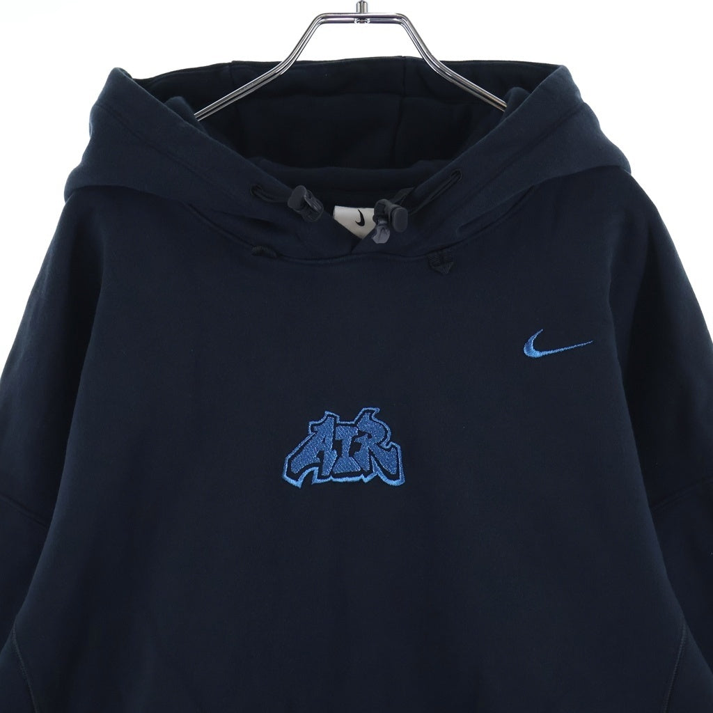 OFF-WHITE(オフホワイト) NIKE FLEECEC HOODIE × ナイキ フリース フーディ スウェットプルオーバーパーカー ネイビー DN1760-010