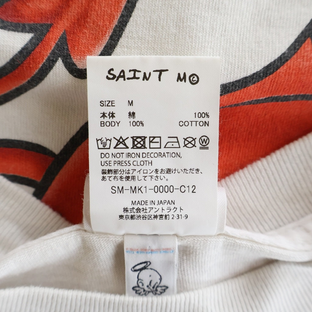 SAINT MICHAEL(セントマイケル) 26AW BTY SS T-SHIRT DEVIL SM-MK1-0000-C12 ベティ デビル フロントプリント半袖Tシャツ カットソー ホワイト