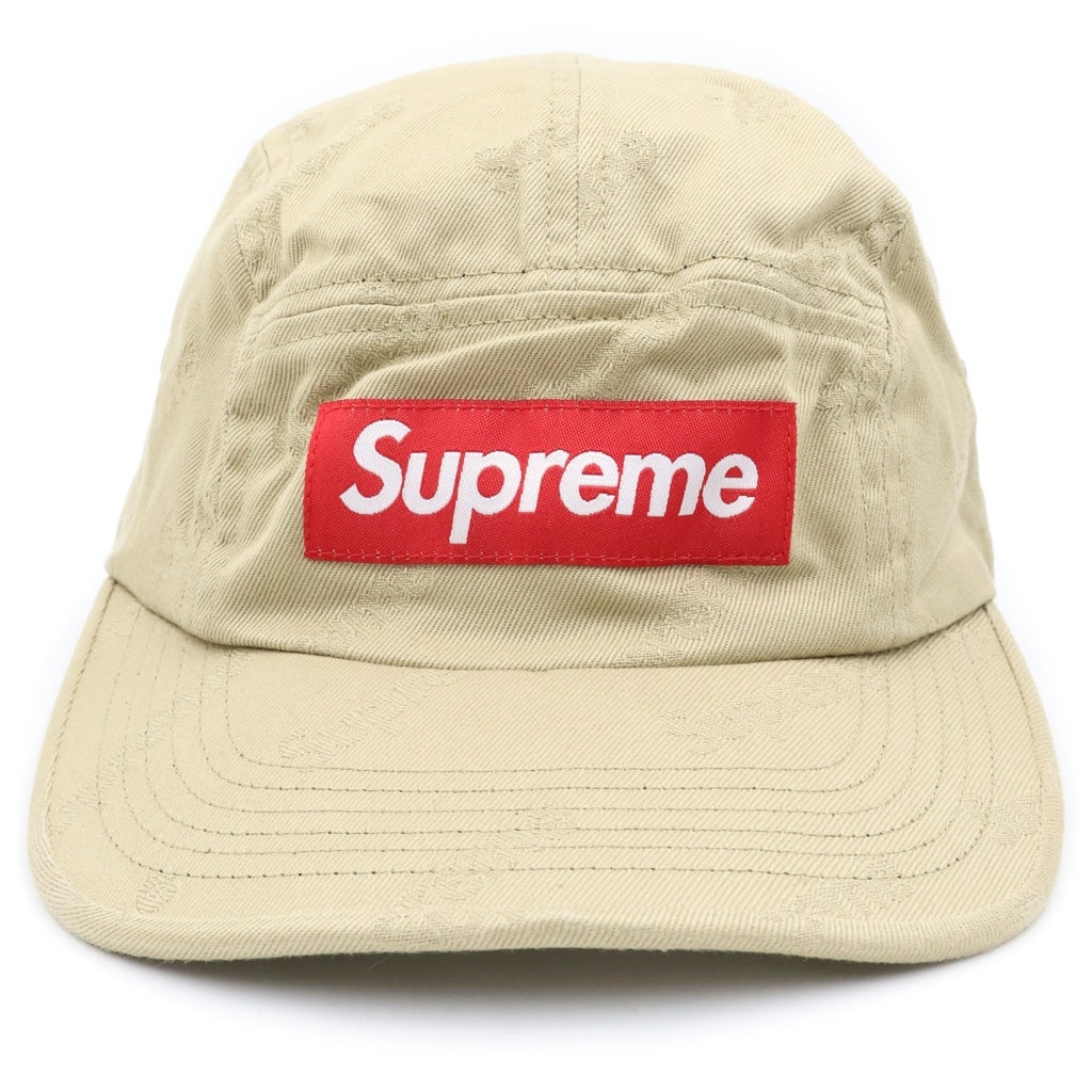 SUPREME(シュプリーム) 19AW Jacquard Logos Twill Camp Cap ジャガード ロゴ総柄 ツイルキャンプキャップ ブラック