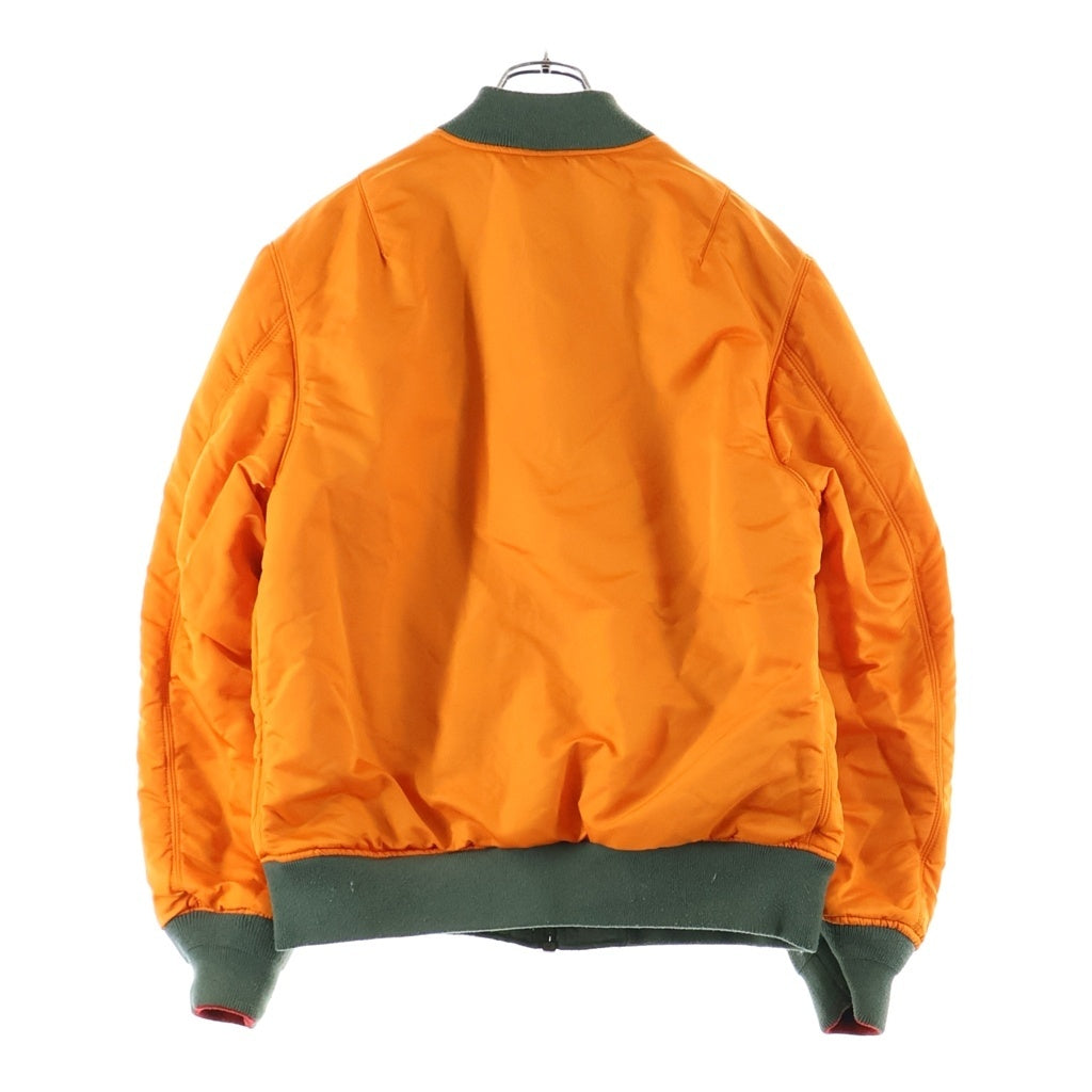 SUPREME(シュプリーム) 16AW ×undercover reversible MA-1 アンダーカバー ロゴプリント リバーシブル ブルゾンジャケット カーキ/オレンジ