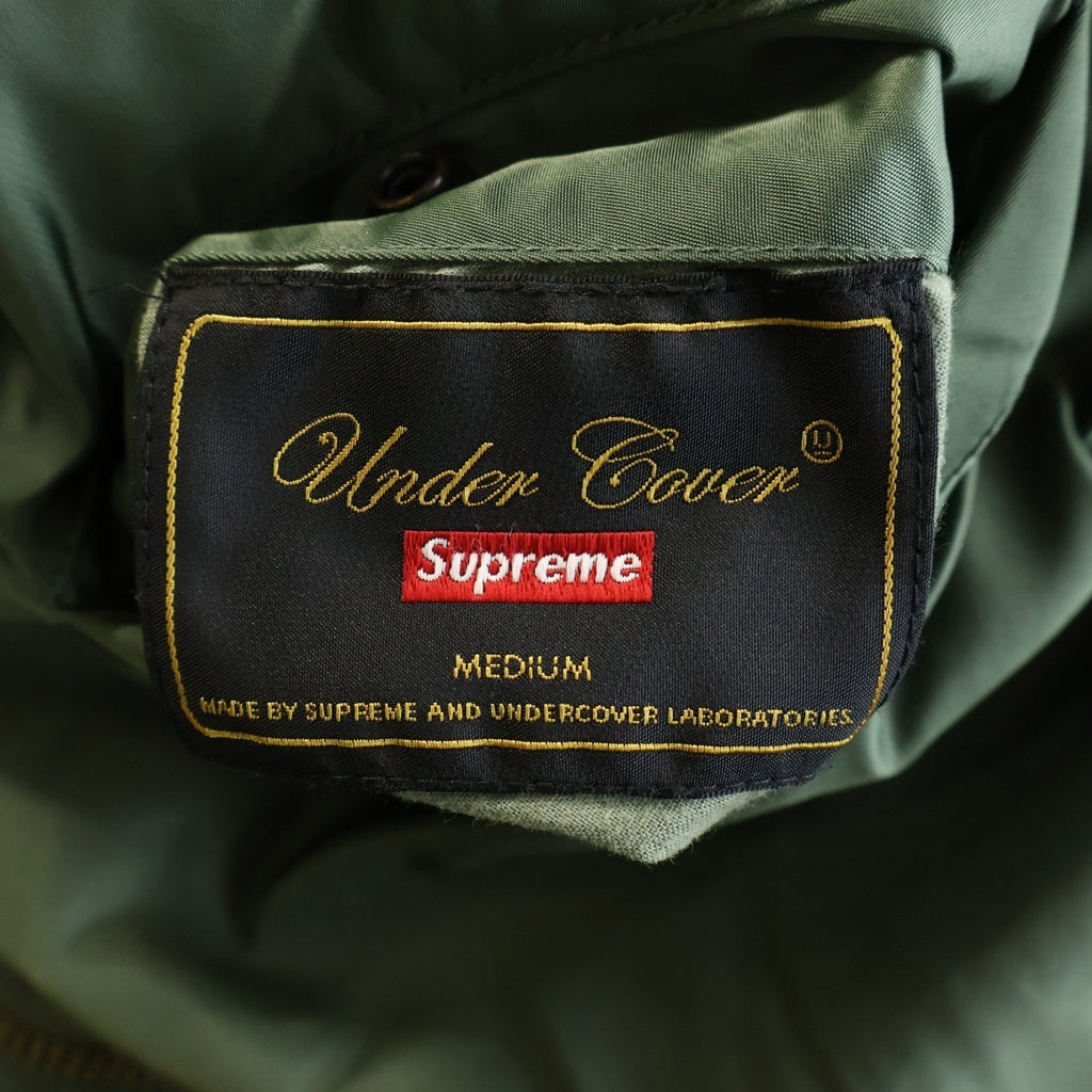 SUPREME(シュプリーム) 16AW ×undercover reversible MA-1 アンダーカバー ロゴプリント リバーシブル ブルゾンジャケット カーキ/オレンジ