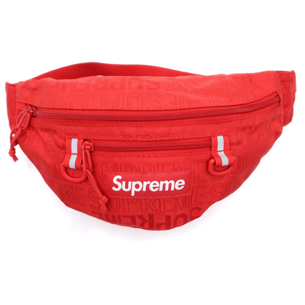 SUPREME(シュプリーム) 19SS Waist Bag ボックスロゴ ロゴ総柄 ウエストバッグ ショルダーバッグ レッド レディース