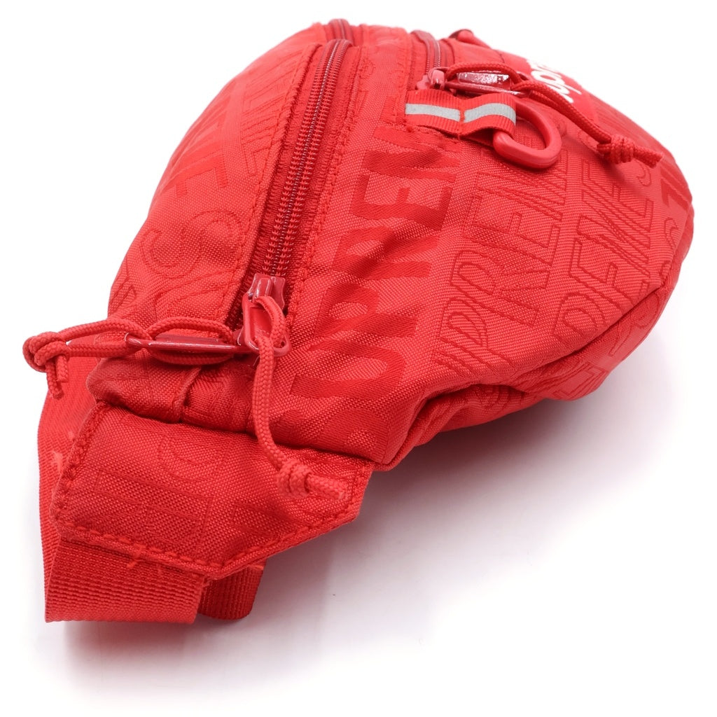 SUPREME(シュプリーム) 19SS Waist Bag ボックスロゴ ロゴ総柄 ウエストバッグ ショルダーバッグ レッド レディース