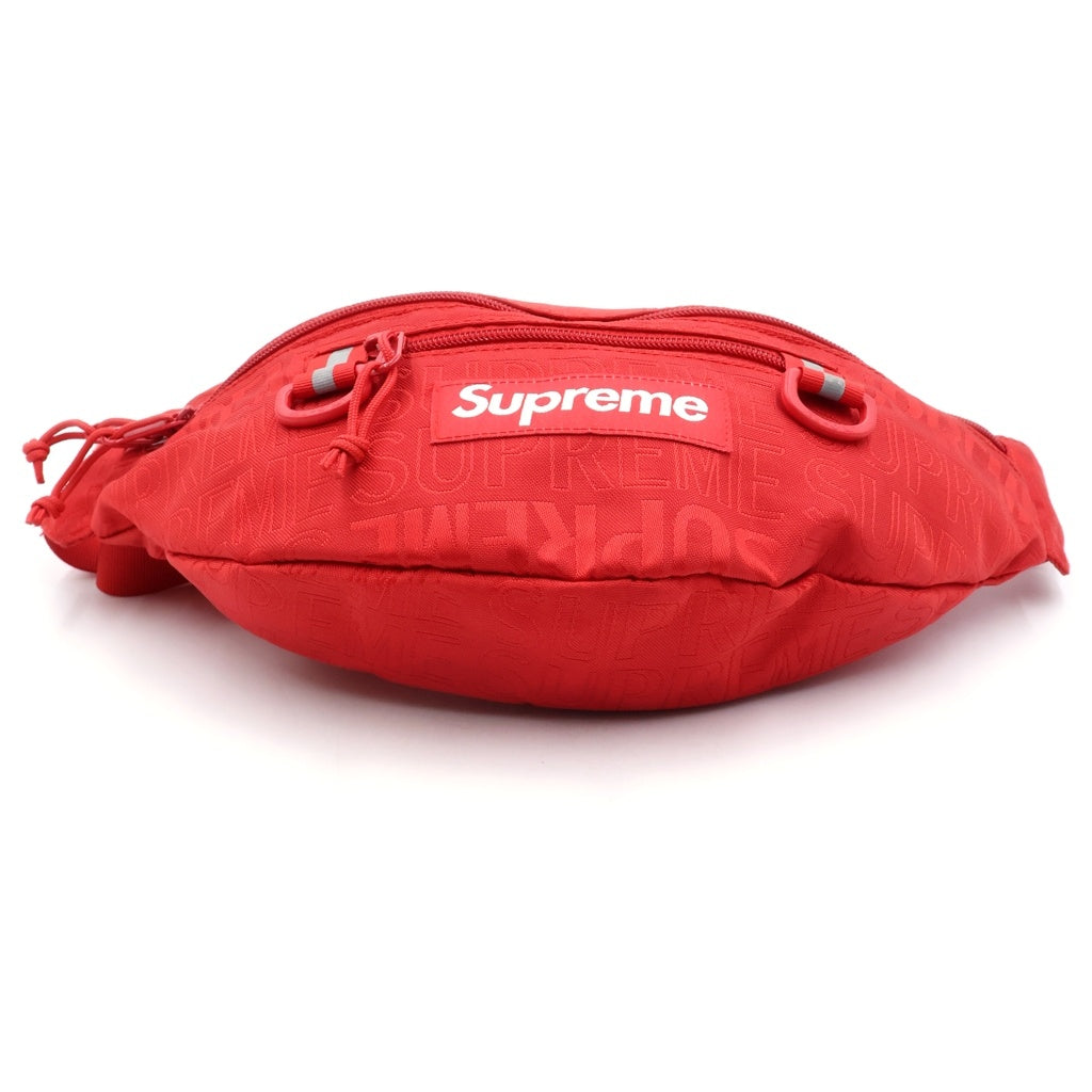 SUPREME(シュプリーム) 19SS Waist Bag ボックスロゴ ロゴ総柄 ウエストバッグ ショルダーバッグ レッド レディース