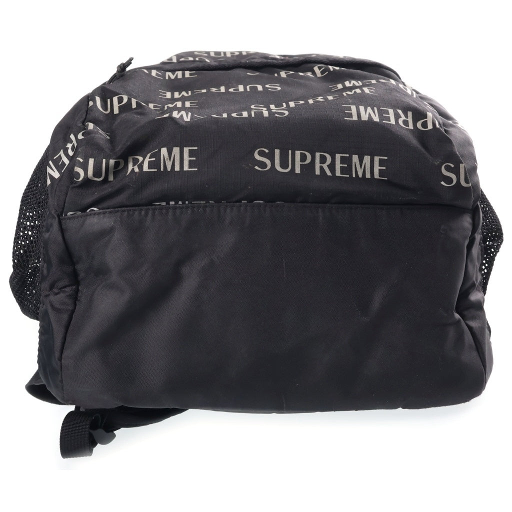 SUPREME(シュプリーム) 16AW 3M Reflective Repeat Backpack リフレクター ロゴ総柄 バックパック リュック ブラック
