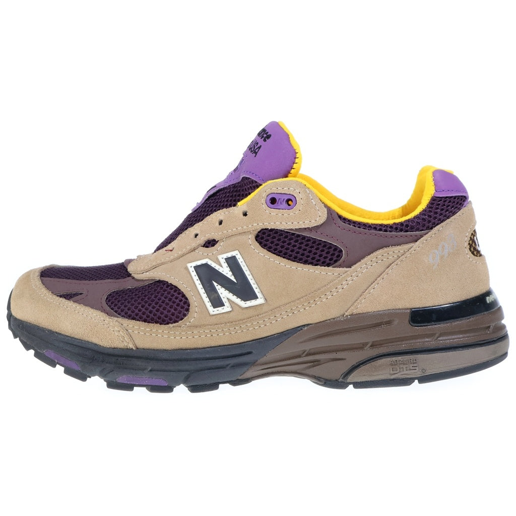 New Balance(ニューバランス) U993MU メッシュ スウェード ローカットスニーカー ブラウン/パープル US9.5/27.5cm