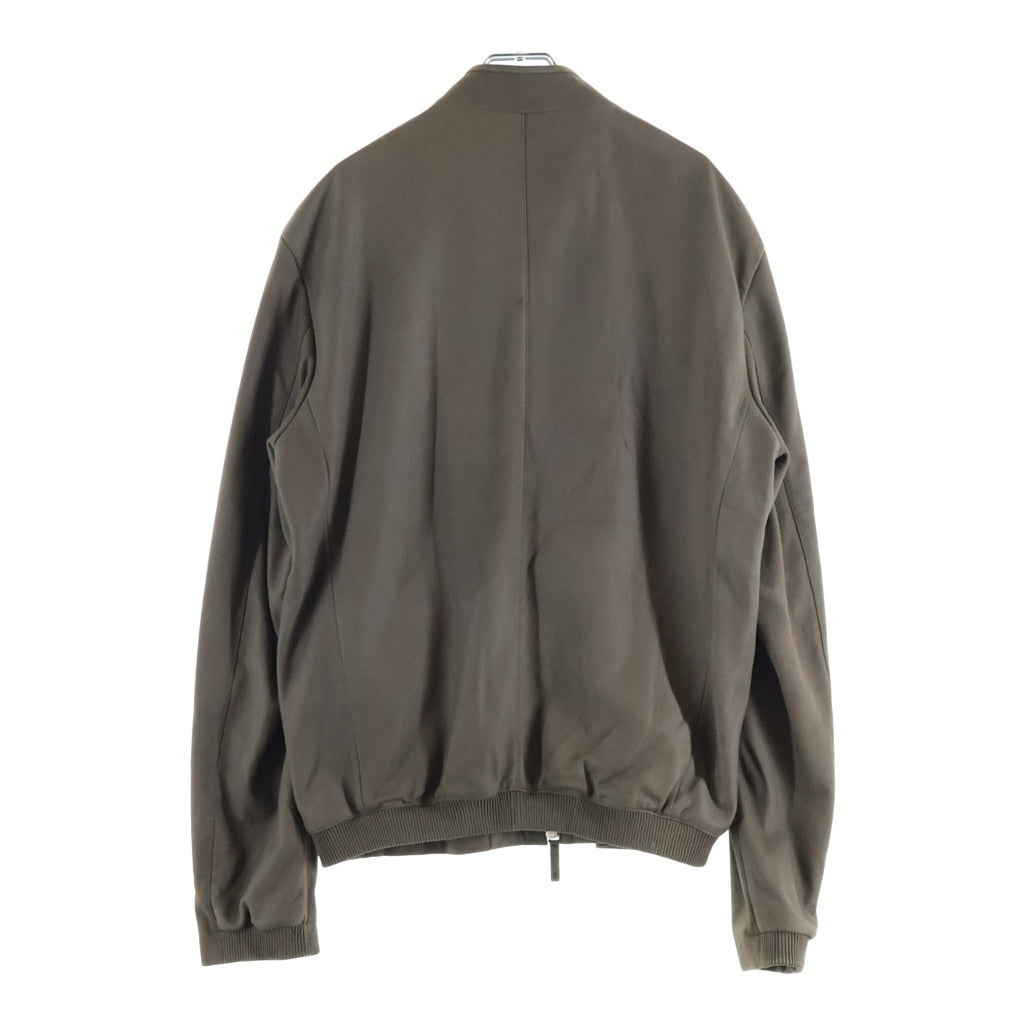 ARMANI COLLEZIONI(アルマーニ コレツィオーニ) ラムレザー ジップアップ ブルゾンジャケット グレージュ VCR31P VCP34