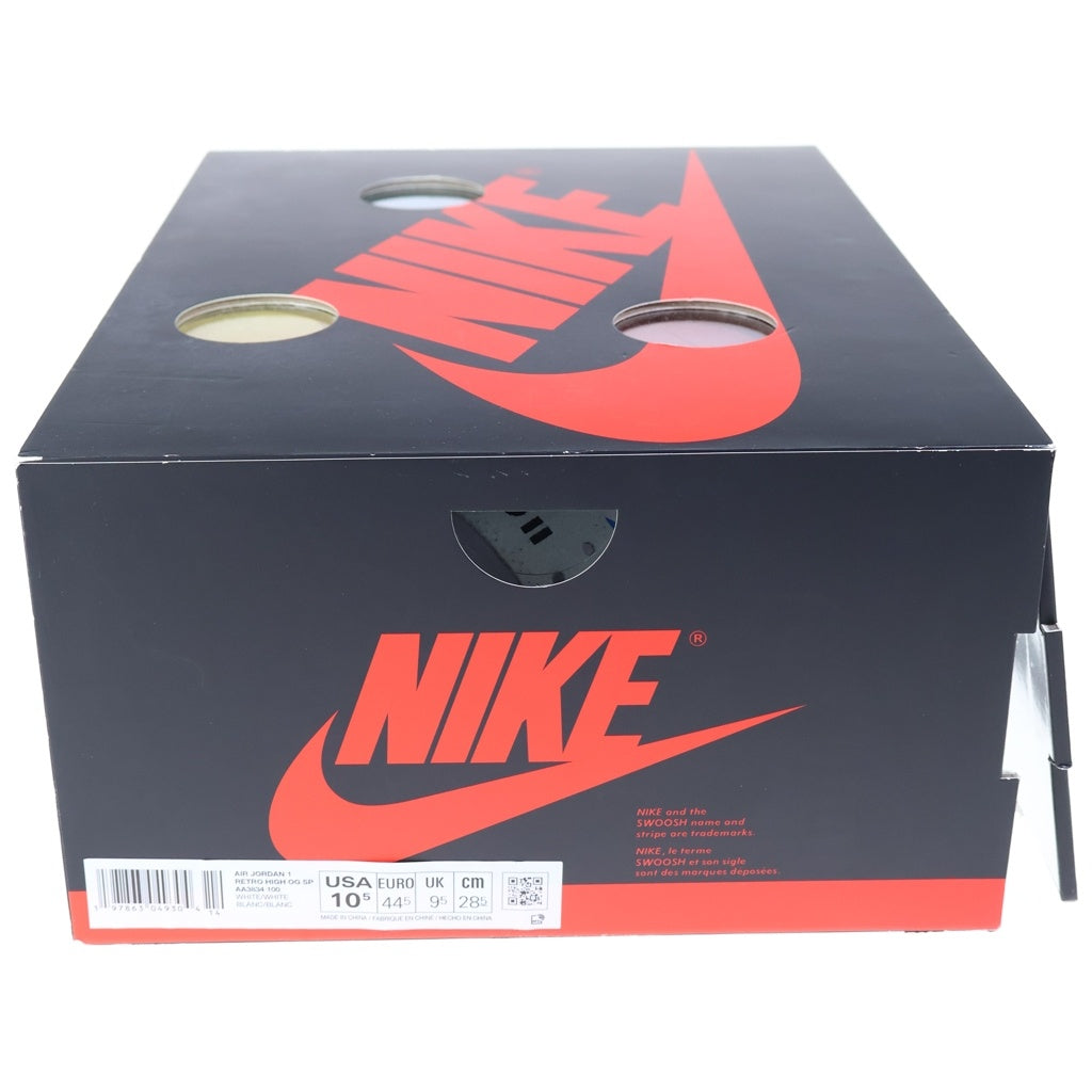 NIKE(ナイキ) ×V.A.A AIR JORDAN 1 RETRO HIGH OG ALASKA エアジョーダン1 ヴァージルアブローアーカイブ アラスカ ハイカットスニーカー ホワイト US10.5/28.5cm AA3834-100