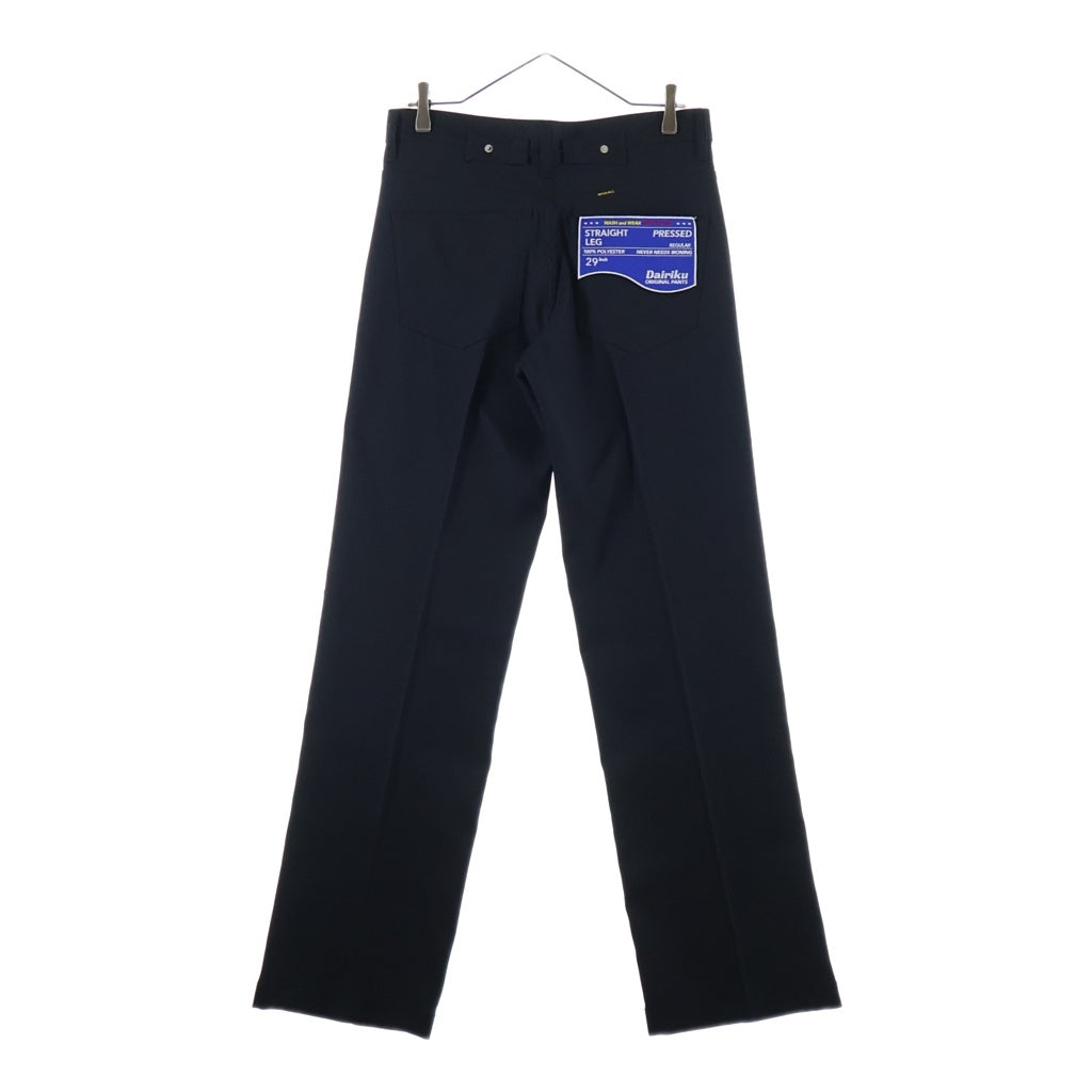 DAIRIKU(ダイリク) 23AW P-9 Straight Pressed Pants ポケットワッペン ストレート プレスドパンツ ブラック