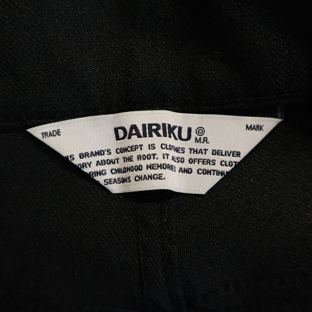 DAIRIKU(ダイリク) 23AW P-9 Straight Pressed Pants ポケットワッペン ストレート プレスドパンツ ブラック