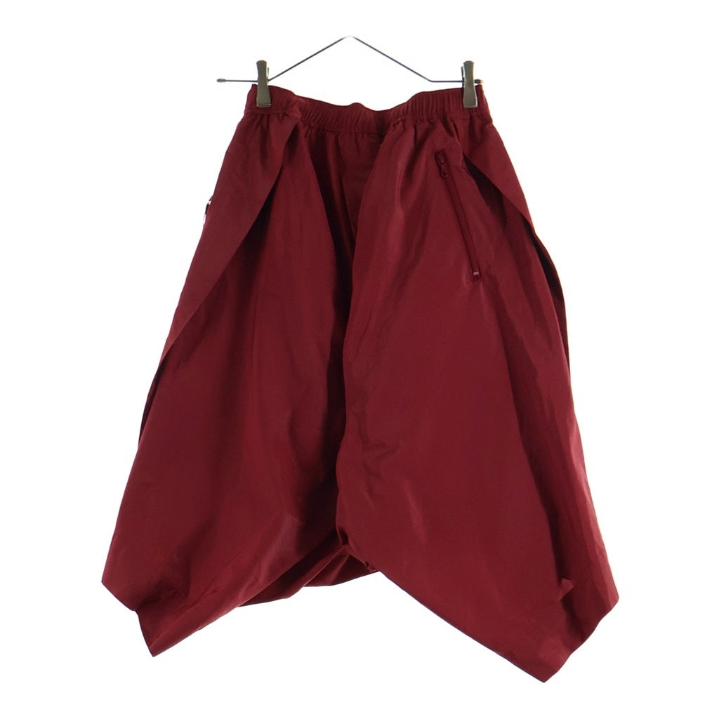 NILoS(ニルズ) 19AW TUCK TWISTED CROTCH PANTS タックドツイステッド クロッチ ハーフパンツ レッド 680PAM1