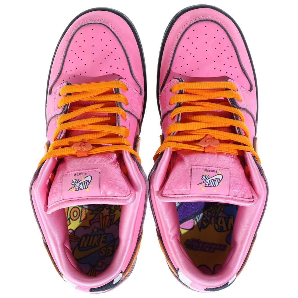 NIKE SB(ナイキエスビー) ×THE POWERPUFF GIRLS DUNK LOW PRO QS Blossom パワーパフガールズ ダンク ブロッサム ローカットスニーカー ピンク US9.5/27.5cm FD2631-600