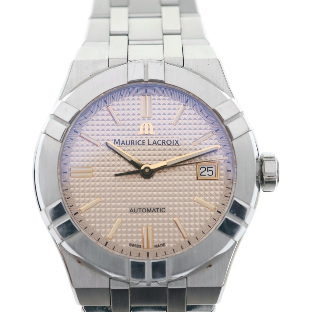MAURICE LACROIX(モーリスラクロア) Aikon Automatic 39mm アイコン オートマティック ローズゴールド文字盤 SS/AT 腕時計 シルバー AI6007-SS002-731-1