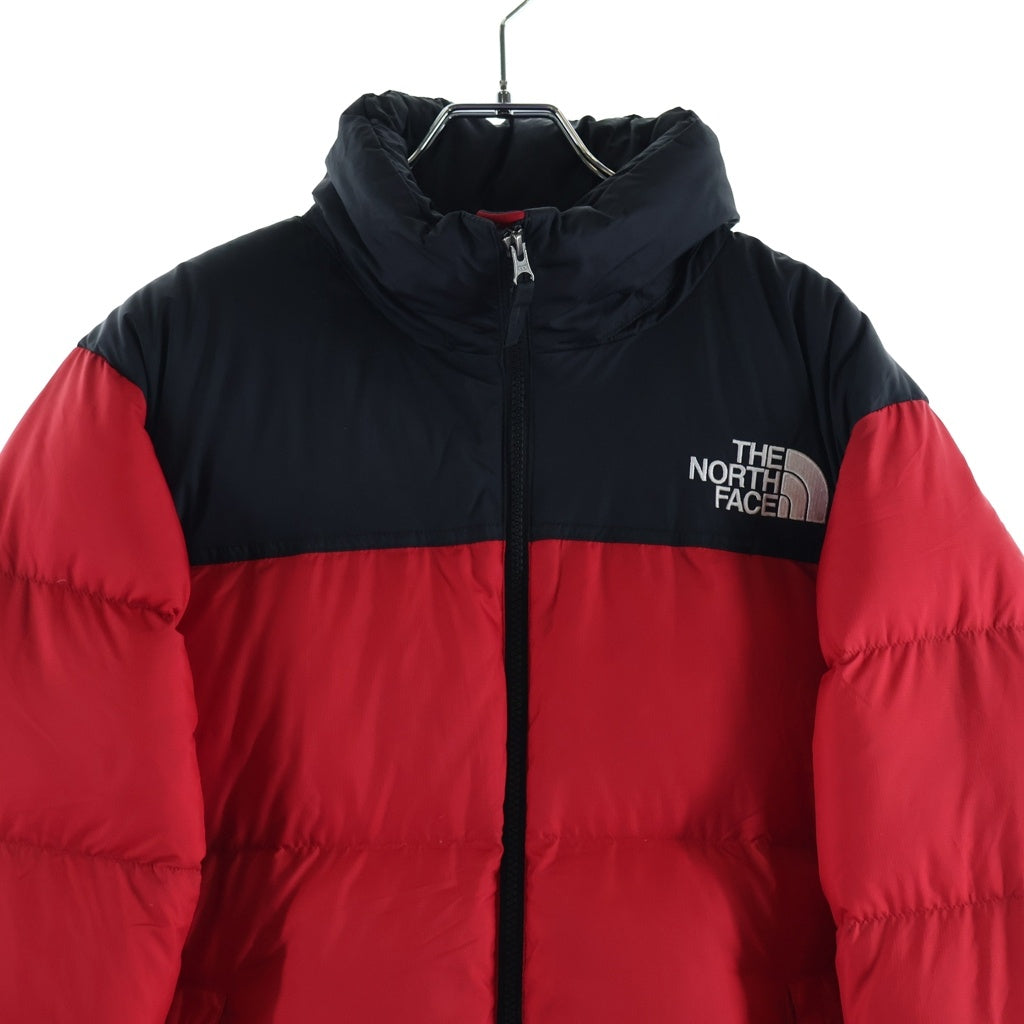 THE NORTH FACE(ザノースフェイス) NUPTSE JACKET ヌプシ ロゴ刺繍 ジップアップ ダウンジャケット レッド ND91841