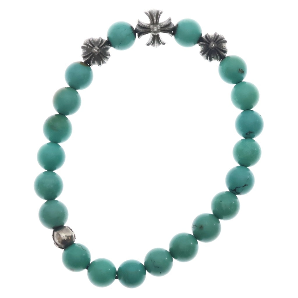 CHROME HEARTS(クロムハーツ) 8mm BEAD ビーズブレス ビーズブレスレット ターコイズ ブルー