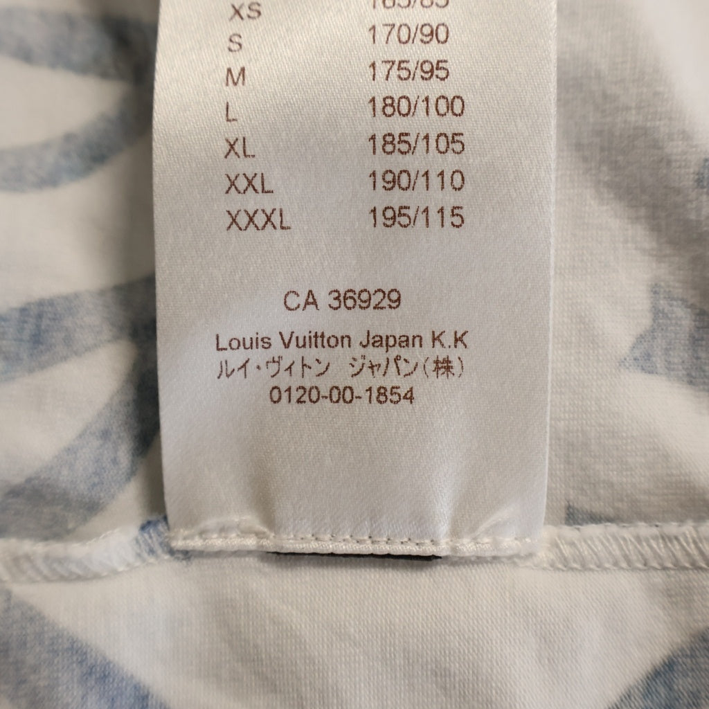 LOUIS VUITTON(ルイヴィトン) 16AW VOGUEZ VOYAGEZ Tee RM162 JPD HAY92W ヴォゲ ヴォワヤジェ 総柄 コットン クルーネック半袖Tシャツ カットソー ホワイト/ブラック