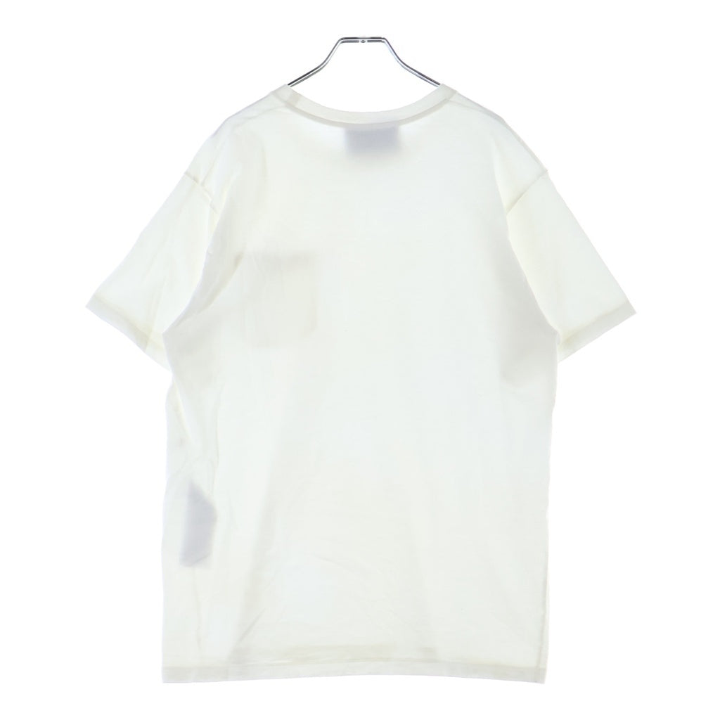 GUCCI(グッチ) フロントポケット ロゴエンブロイダリー クルーネック半袖Tシャツ カットソー ホワイト 673710 XJDVI