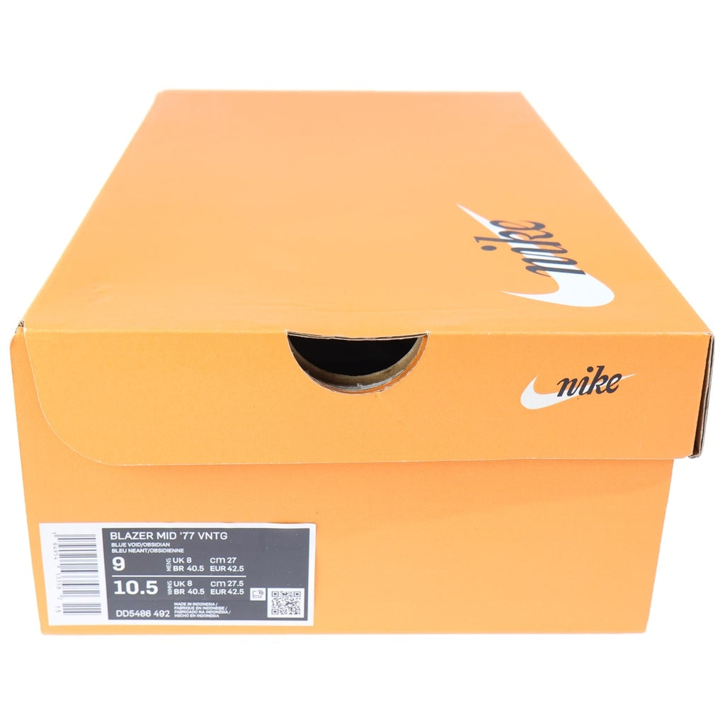 NIKE(ナイキ) BLAZER MID 77 SASHIKO ブレーザー 刺し子 ミッドカットスニーカー ネイビー US9/27cm DD5486-492