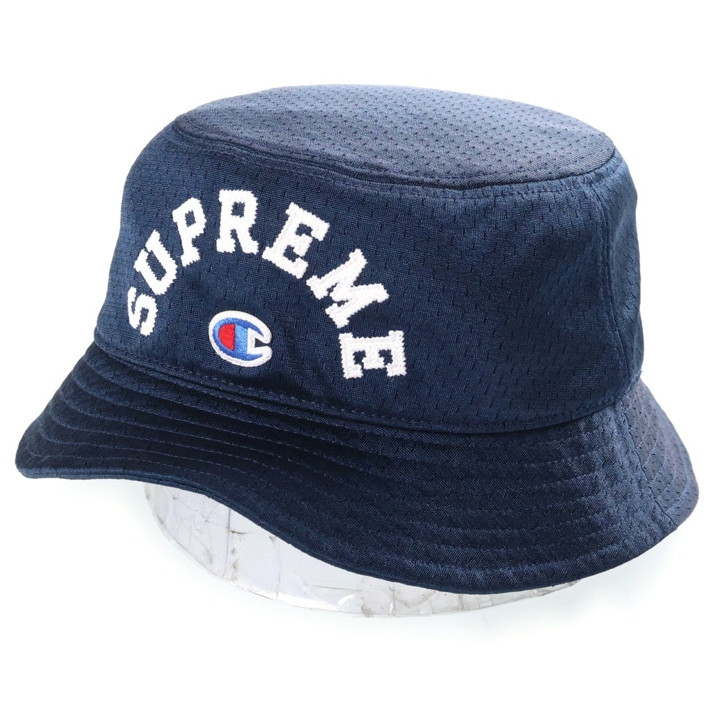 SUPREME(シュプリーム) 24SS CHAMPION Mesh Crusher × チャンピオン メッシュ バケットハット 帽子 ネイビー