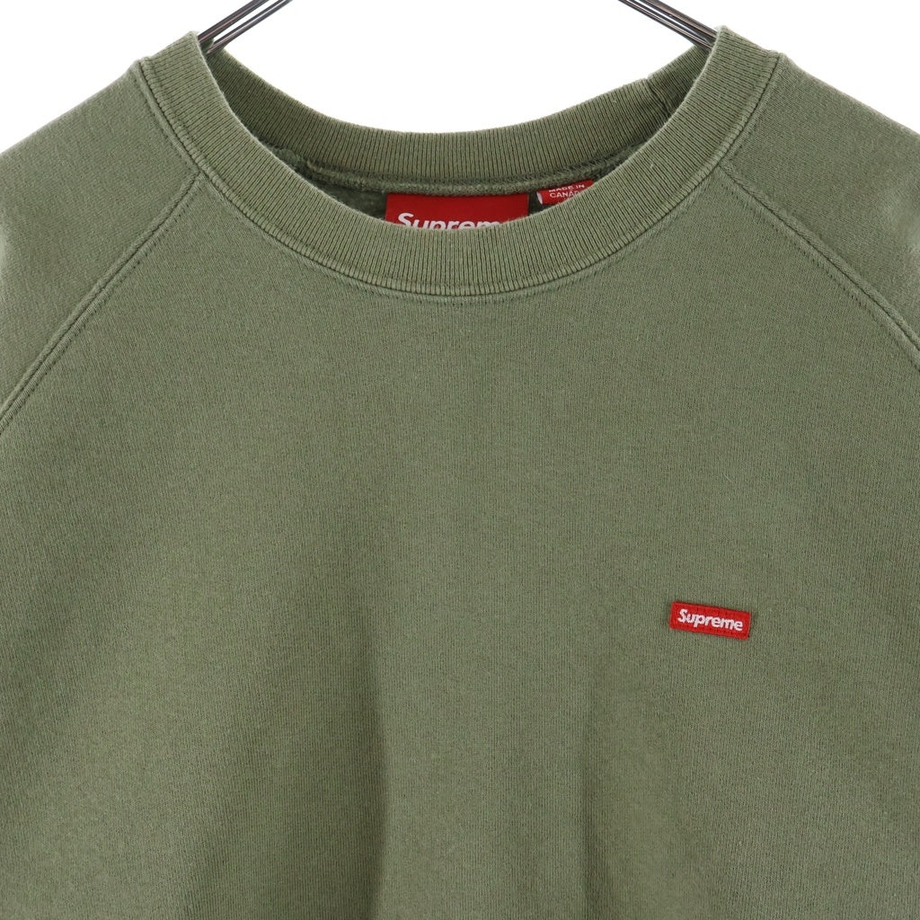 SUPREME(シュプリーム) 24SS Small Box Raglan Crewneck スモールボックスロゴ ラグラン クルーネックスウェットトレーナー グリーン