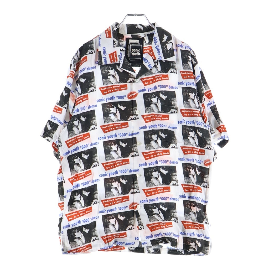 HYSTERIC GLAMOUR(ヒステリックグラマー) 22SS ×SONIC YOUTH GOO DEMOS ソニックユース グーデモス柄 オープンカラー 半袖シャツ マルチ 02221AH06