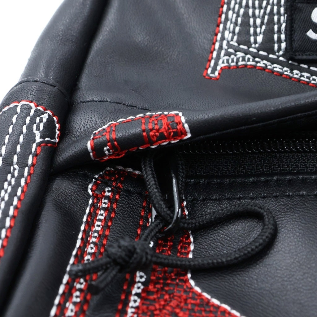 SUPREME(シュプリーム) 26SS Guns Embroidered Leather Shoulder Bag ガンズエンブロイダリー レザー ショルダーバッグ ブラック レディース