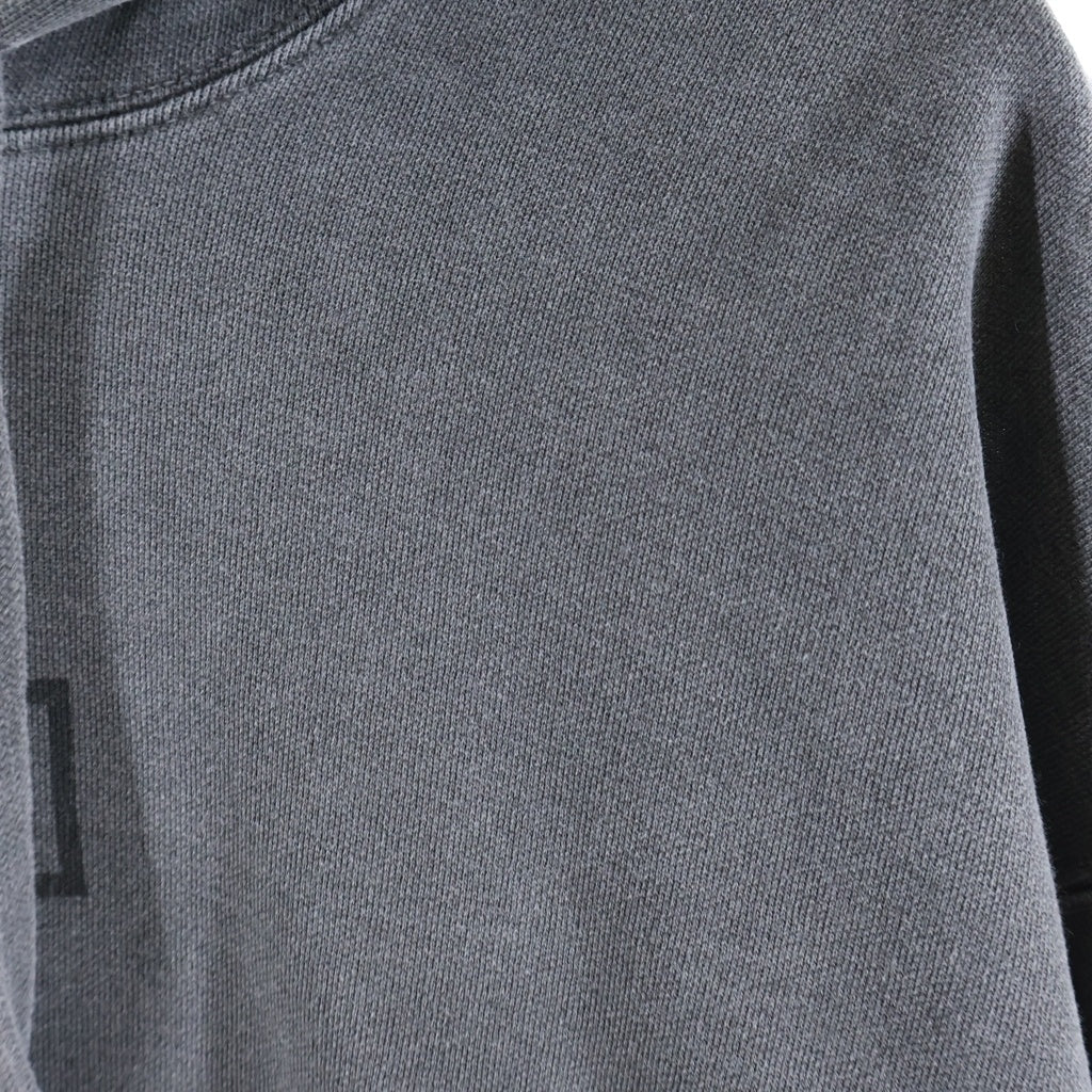 MINUS(マイナス) Bootleg Hoodie ブートレグ フロントプリント プルオーバーフーディーパーカー チャコールグレー