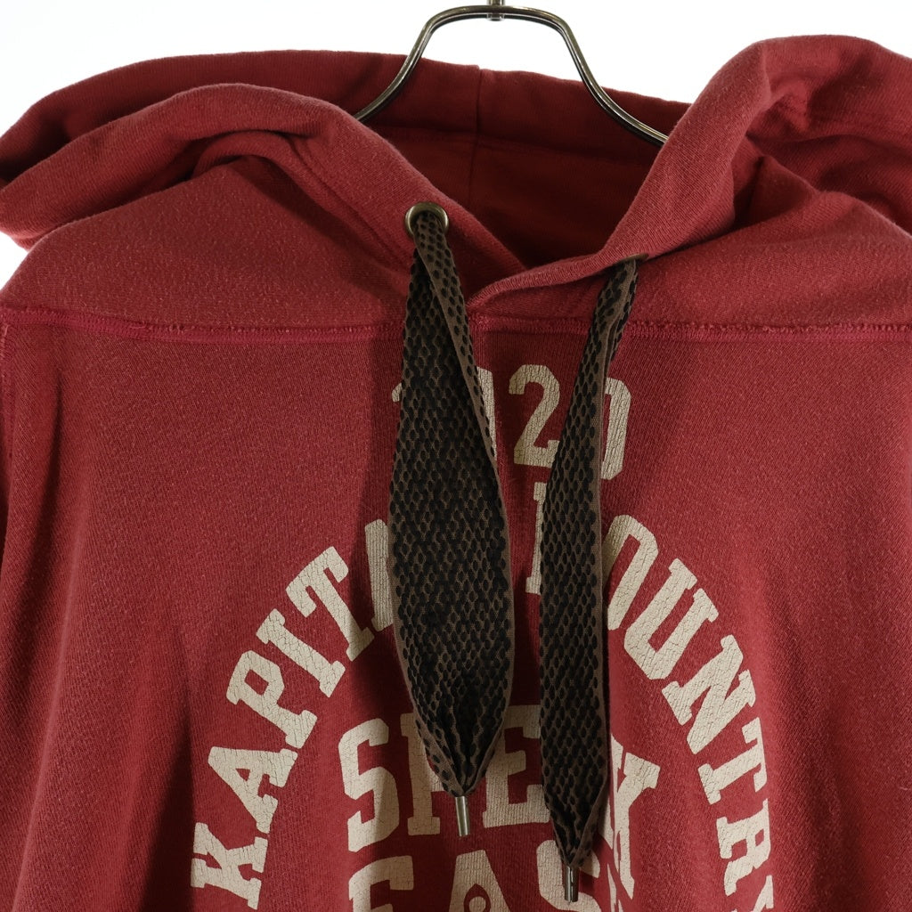 KAPITAL(キャピタル) 24AW Speakeasy College Devil Hoodi カレッジデビルフーディ スウェットプルオーバーパーカー レッド K2411LC121