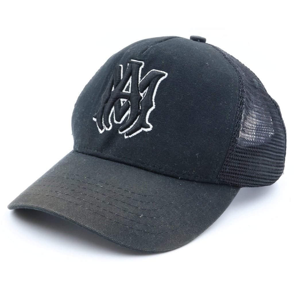 AMIRI(アミリ) MA LOGO TRUCKER HAT ロゴ刺繍 トラッカーメッシュキャップ ブラック AMHATR10 11