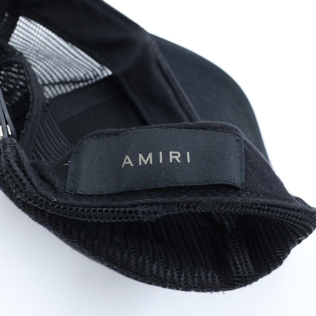 AMIRI(アミリ) MA LOGO TRUCKER HAT ロゴ刺繍 トラッカーメッシュキャップ ブラック AMHATR10 11