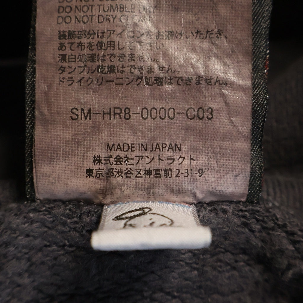 SAINT MICHAEL(セントマイケル) 25SS ×FEAR SNT OF GOD FG_HOODIE フィアオブゴッド VINTAGE加工 両面プリント スウェット プルオーバーパーカー グレー SM-HR8-0000-C03