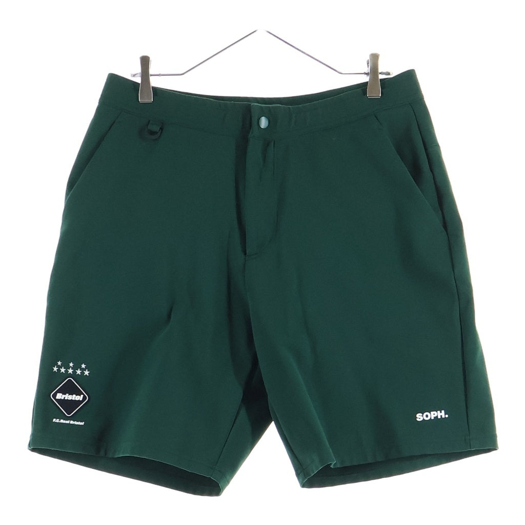 F.C.R.B./F.C.Real Bristol/FCRB(エフシーアールビー/エフシーレアルブリストル) 25SS PDK SHORTS ロゴパッチ付き ジップフライ ハーフパンツ グリーン FCRB-250034