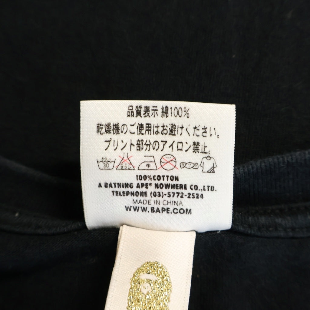 A BATHING APE(アベイシングエイプ) Abc Camo Milo On Big Ape Tee カモミロオン ビックプリント クルーネック 半袖Tシャツ カットソー ブラック 2L30-110-002