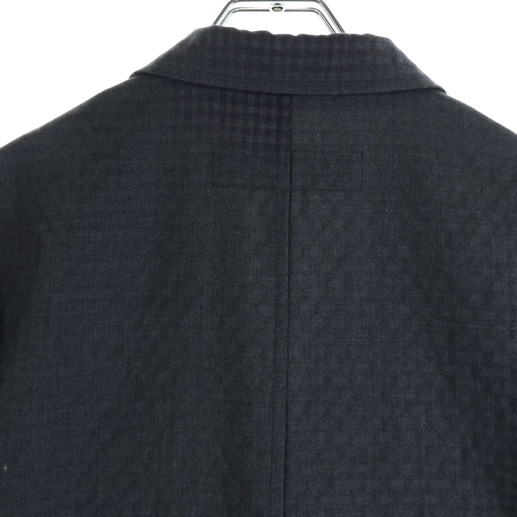 COMME des GARCONS HOMME(コムデギャルソンオム) 98AW 田中オム チェック柄 ノッチドラペル 3B シングルテーラードジャケット グレー AD1998 HJ-04006M